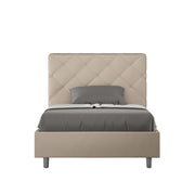 Letto Matrimoniale Extra Large 200x200 cm con Rete Priya Tortora