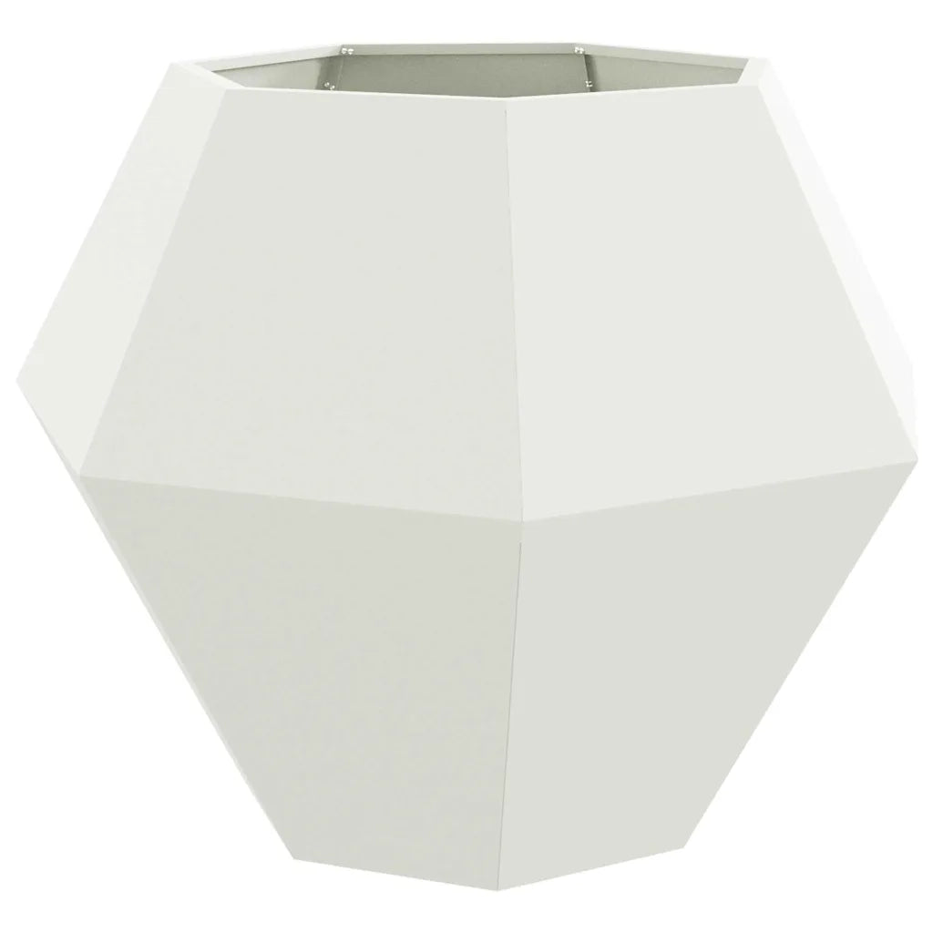 Fioriera Bianco 100 x 100 x 80 cm Acciaio