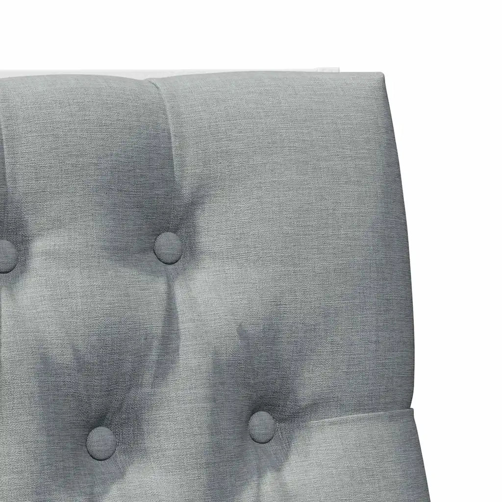 Testiera imbottita Grigio chiaro 100 cm Pino massello 879358