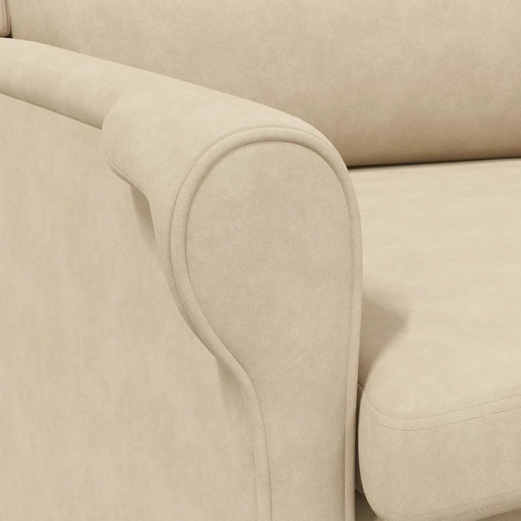 Poltrona | Sedia Relax Crema 76 x 94 x 102 cm Microfibra