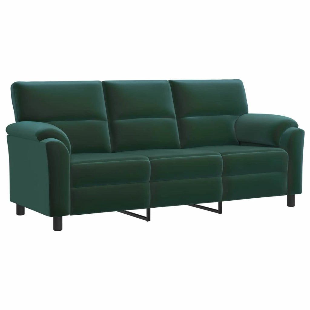 Set di divani 3 pcs Verde Scuro Velluto 3430478