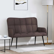 Sofa a Due Posti Marrone Scuro 115 x 61 x 87 cm Tessuto 42028933