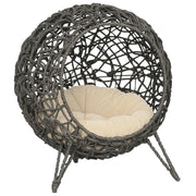 Letto a soppalco per gatti con cuscino ¨C Minimal ¨C Grigio 52x58 cm