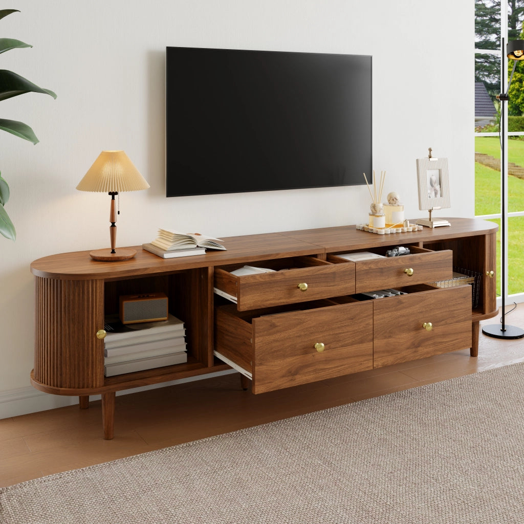 Mobile TV ¨C Minimal ¨C 4 cassetti ante scorrevoli in legno metallo per soggiorno