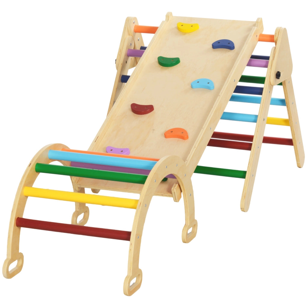 Casetta per bambini con scivolo e altalena ¨C Minimal ¨C multicolore