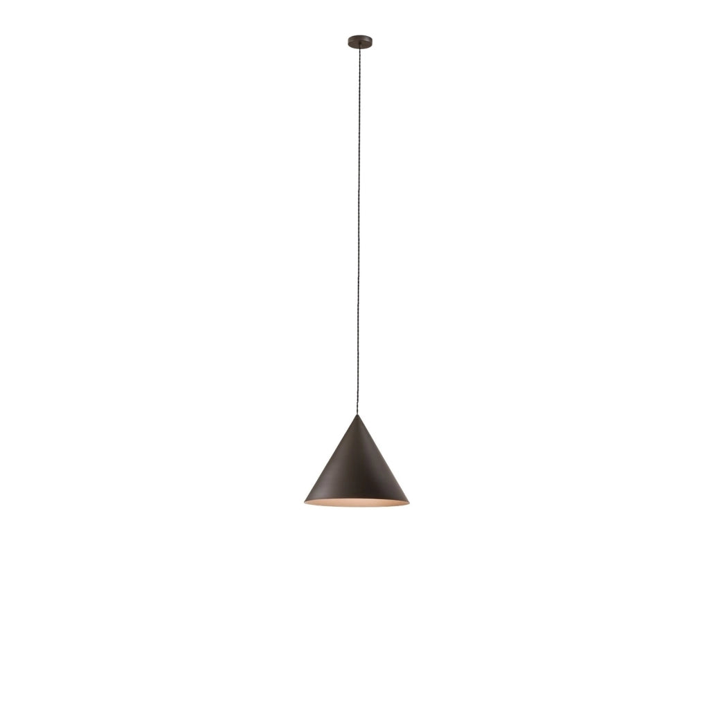 Sospensione Minimal Iconic Metallo Grigio Marrone 1 Luce E27 Ip20 D30