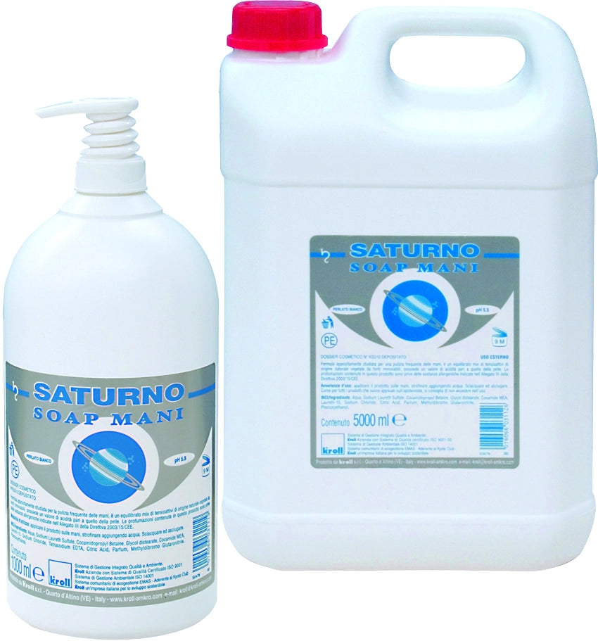 DETERGENTE LIQUIDO LAVAMANI SATURNO  lt. 1 12.00 pz