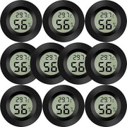 10 termometri e igrometri digitali mini, rotondi