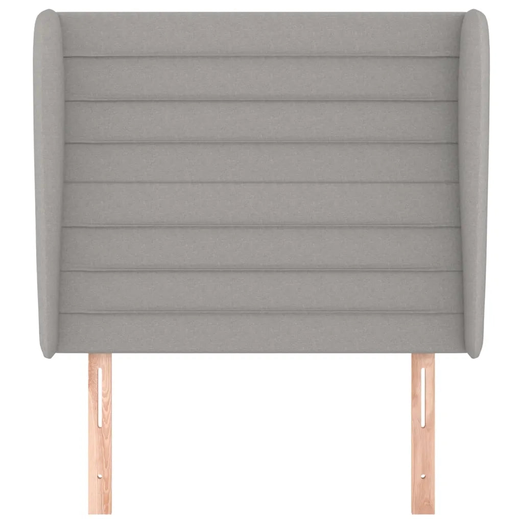 Testiera | Testata ad Orecchio Grigio Chiaro 93x23x118/128 cm in Tessuto