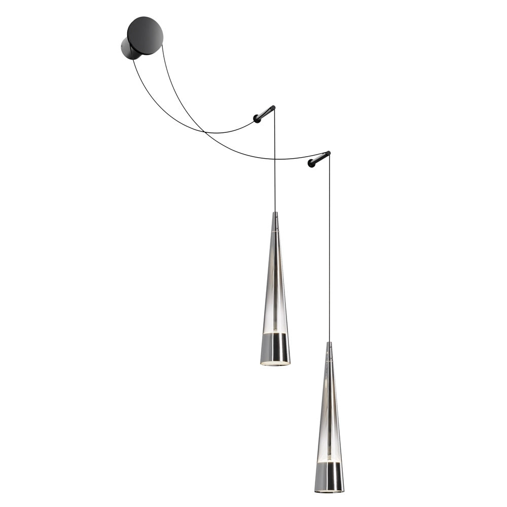 Applique LED doppia Sintesi Maytoni cromata 24W 3000K