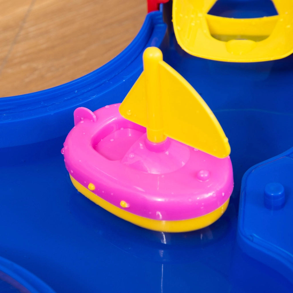 Playset Acquatico per Bambini 53 Pezzi 123x90x7 cm con Acqua e Sabbia Blu e Rosso