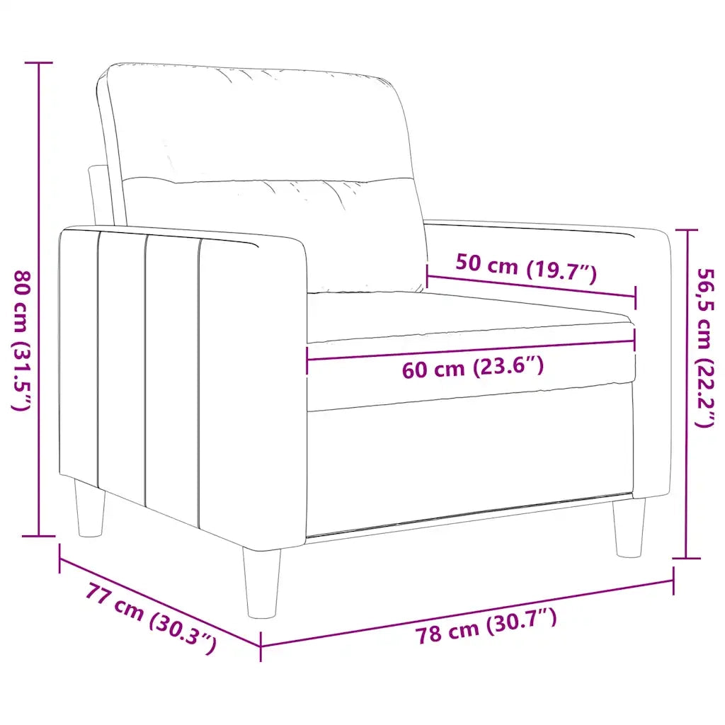 Poltrona | Sedia Relax Marrone 60 cm in Tessuto
