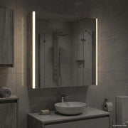 Mobiletto per specchio da bagno Grigio cemento 889242