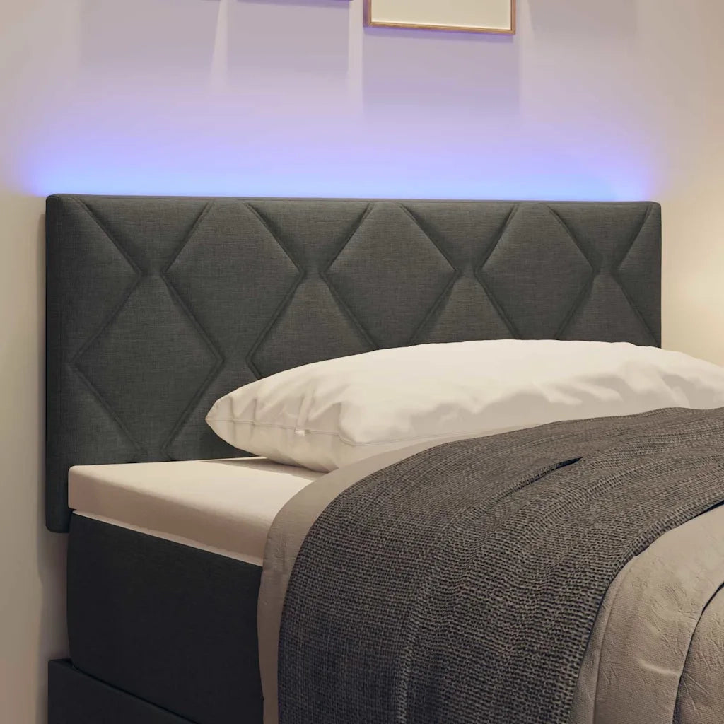 Testiera | Testata LED Grigio 90 cm Tessuto