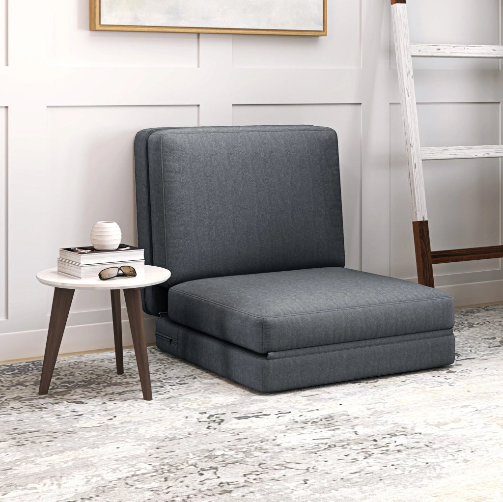 Divano da pavimento pieghevole 3 in 1 grigio scuro