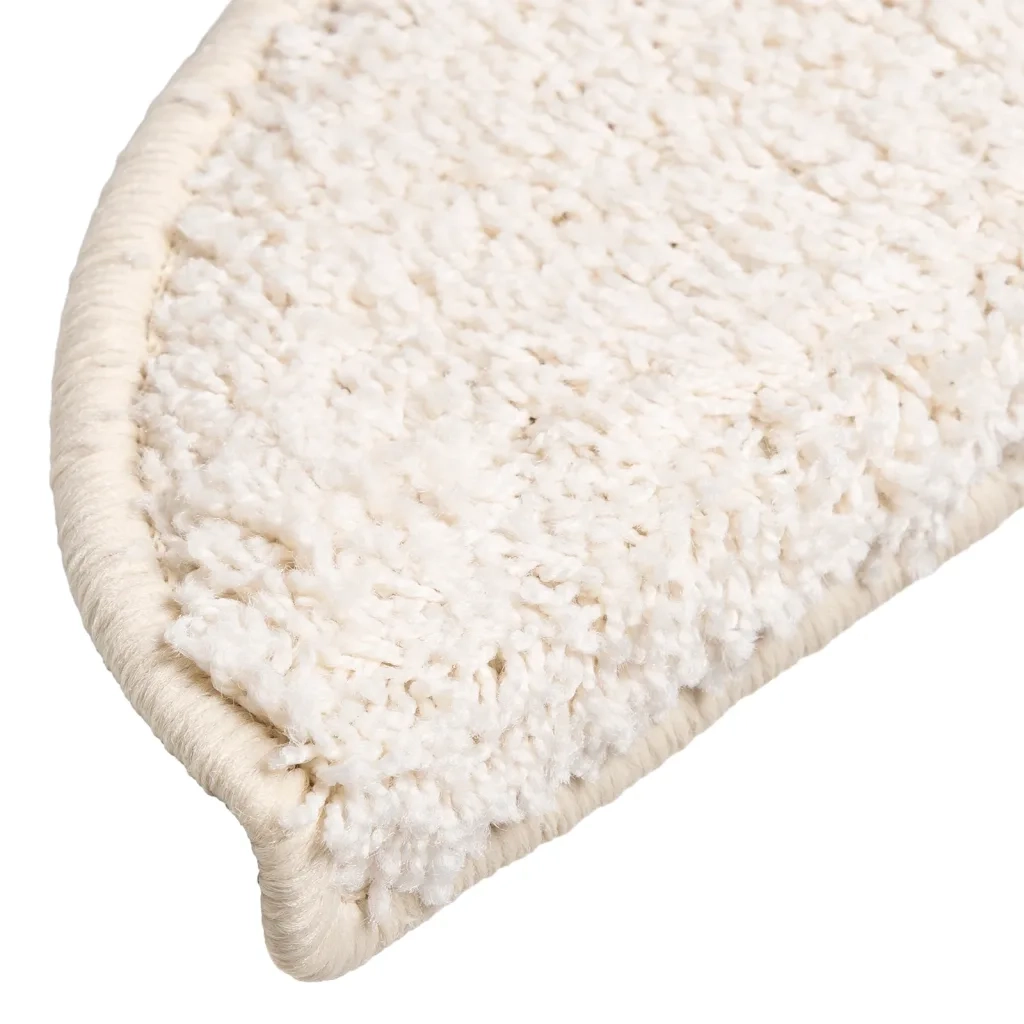 Tappetini per scale 10 pz | Gradini per Scale 56x17x3 cm Bianco Semicircolari