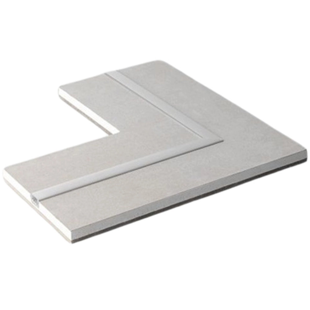 Semilavorato cartongesso fibra alluminio illuminazione led angolare 14,5x29x29cm