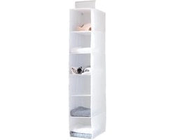 Organizzatore di armadio a muro con 6 pannelli per cappotti (bianco 20 cm)