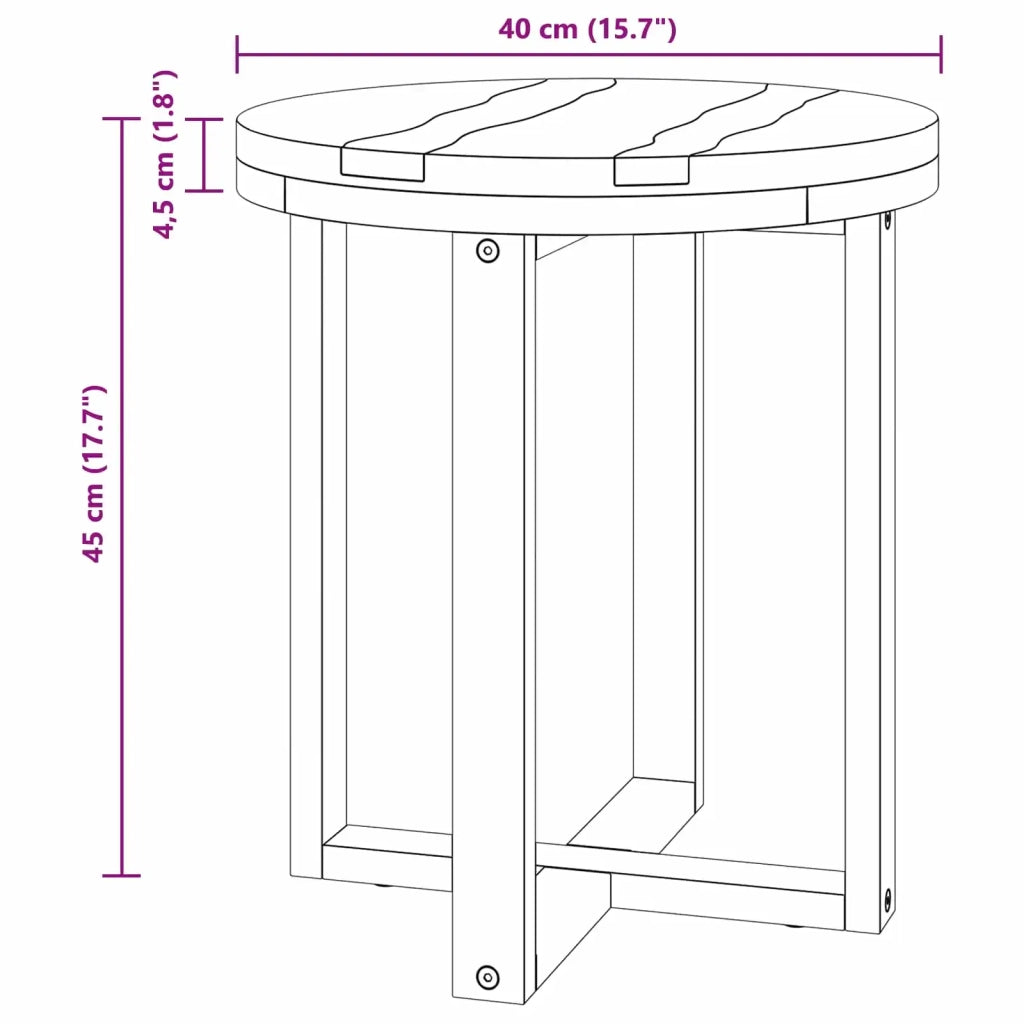 Tavolino da salotto Marrone 40 x 40 x 45 cm 42015921