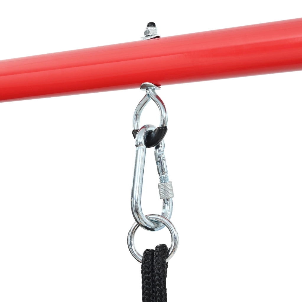 Combinazione gioco da esterno 5 in 1 con trampolino; scivolo; altalene e canestro; multicolore