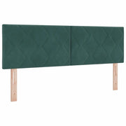 Testiera | Testata LED Verde Scuro 144 cm Velluto