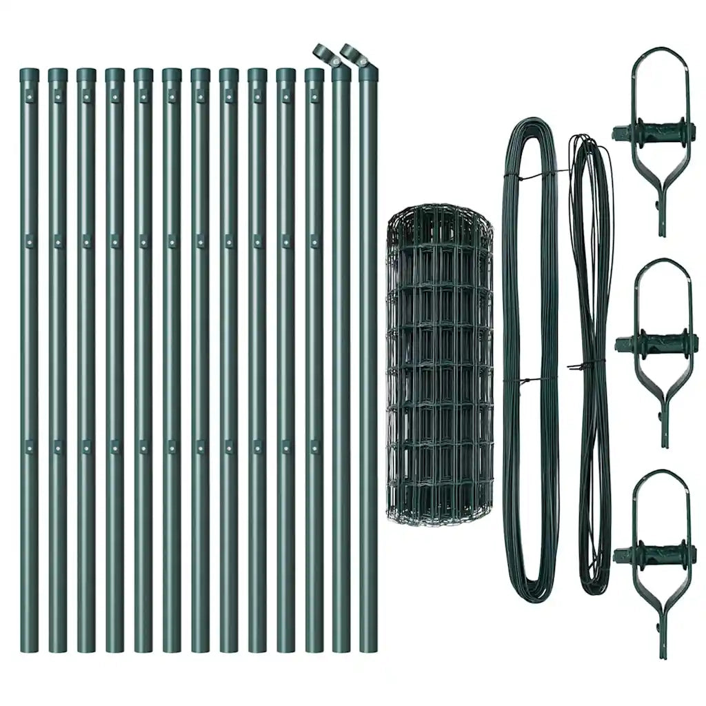 Recinzione con Posto Verde 0,8 x 25 m Acciaio e PVC 3350323