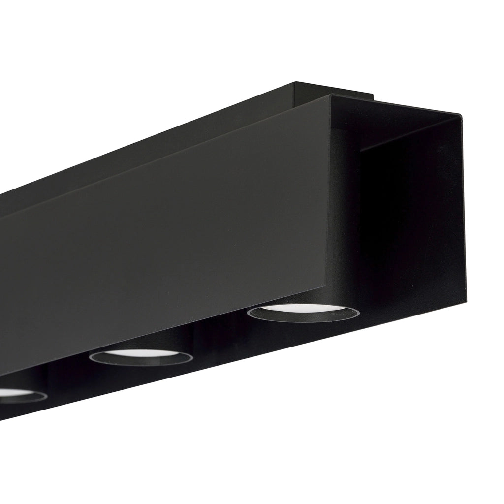 Plafoniera Moderna 3 Luci Persico In Acciaio Nero
