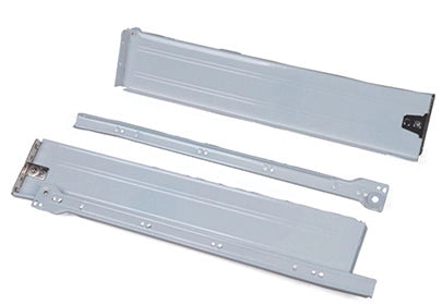 Kit sponde in metallo con guide per cassetto cucina profondità 450 mm altezza 118 mm colore silver