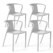 Oviala - Set di 4 sedie in plastica bianca
