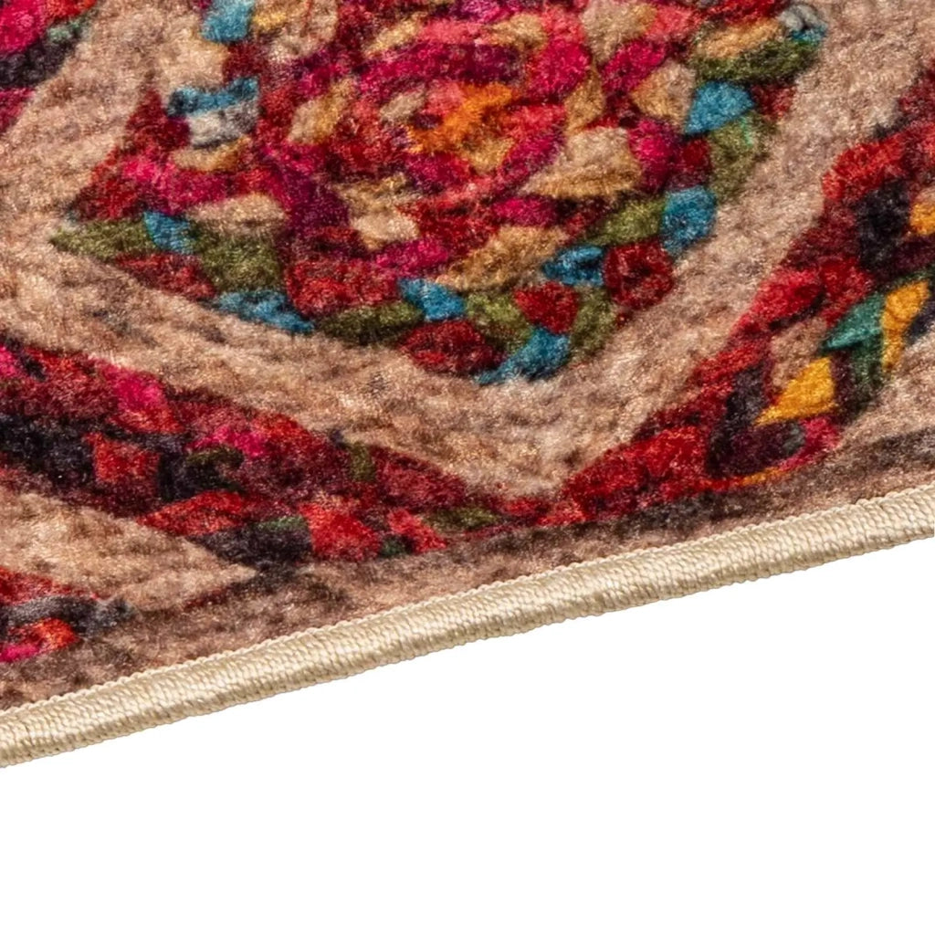 Runner Tappeto MARSA Multicolore 100 x 150 cm Poliestere e PVC 42023271
