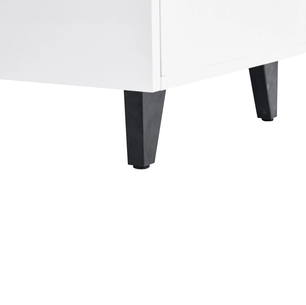 Sideboard bianco lucido con 4 cassetti e 2 ante
