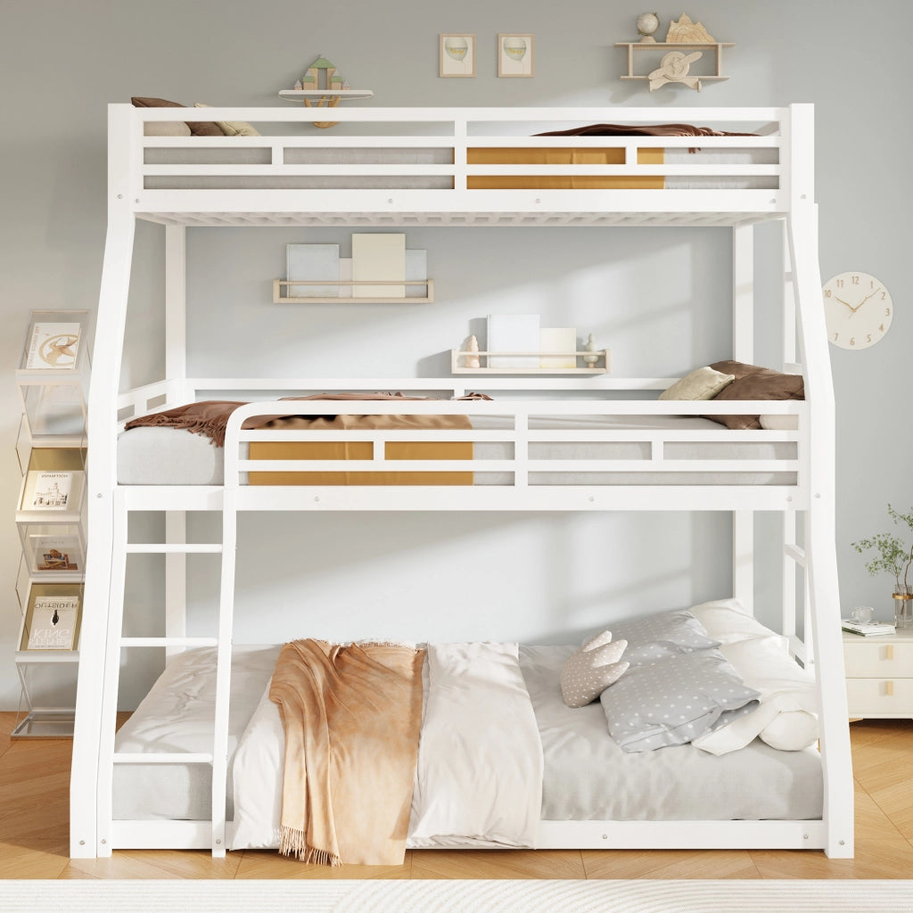 letto a castello metallo bianco 140 x 200 cm