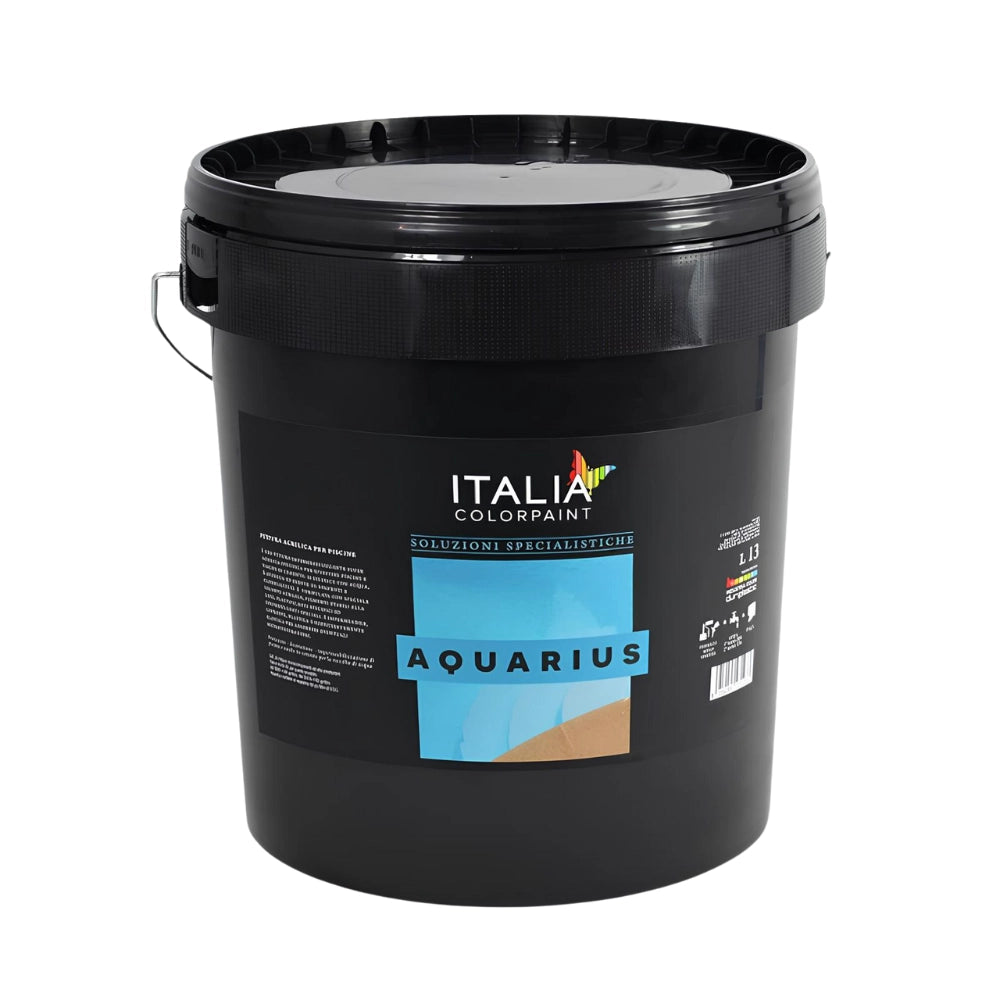 Aquarius pittura acrilica piscine cemento colore bianco italia colorpaint *** formato 13 lt, confezione 1
