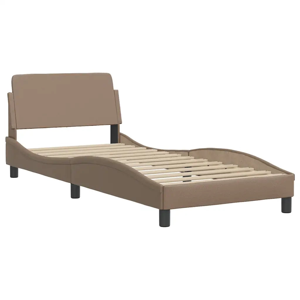 Giroletto Viana senza Materasso Cappuccino 90x190 cm in Similpelle