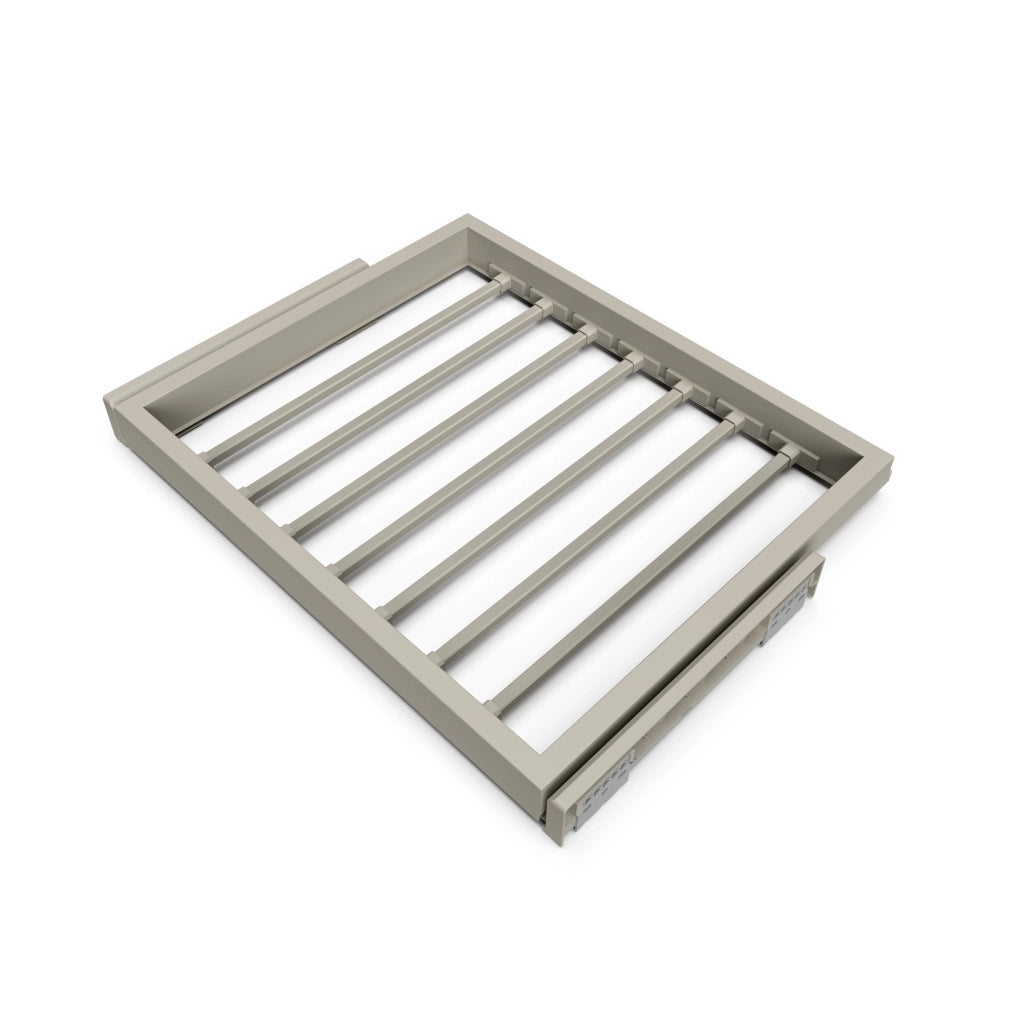 Kit 7 Aste Pantaloni per Armadio 600 mm in Acciaio Emuca Grigio Pietra