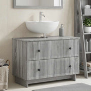 Armadio per Lavabo da Bagno EDE Sonoma grigio 82 x 41 x 59 cm 895921