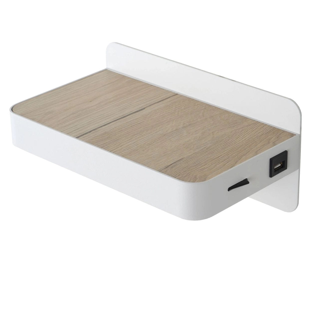 Applique Lucide Atkin bianco/legno LED 5W 2700K 350lm