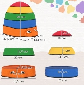 Pietre di equilibrio ULEVR per bambini, set da 5 impilabile con bordo antiscivolo TPE, multicolore