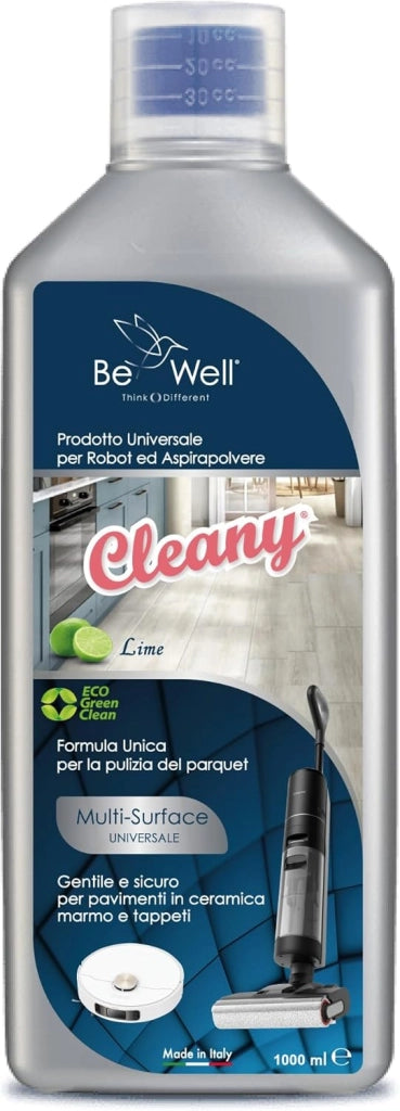 PHURE Detergente Concentrato per Robot Lavapavimenti e Aspirazione con Igienizzante Multisurface 1000ml pulizia senza aloni e sostenibile Adatto a tutti i Robot (LIME)