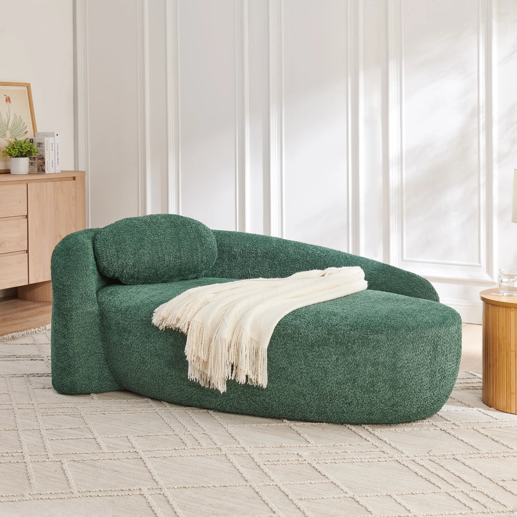 Divano Sofa Morbido Velluto Verde con Cuscini ¨C MINIMAL ¨C Tessuto Teddy