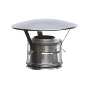 MARAL 8012947633892 Terminale parapioggia in acciaio inox doppia parete con isolamento in lana di roccia 25 mm modello cinese colore Acciaio lucido