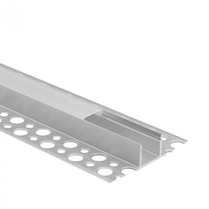 Profilo LED GN01 superficie anodizzato, diffusore opale 1m