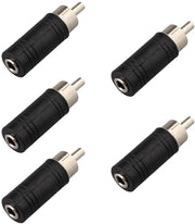 Adattatore Jack femminile a RCA 5 pezzi - Jack mono a RCA - Elevato Prestazione - Convertitore Audio