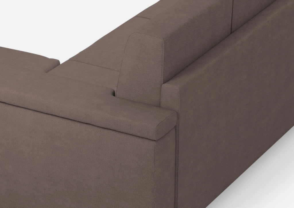 Divano 2 Posti con Pouf 168x145x85 cm Marrak in Tessuto Talpa