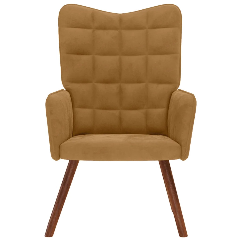 Poltrona Relax Marrone in Velluto 4016818