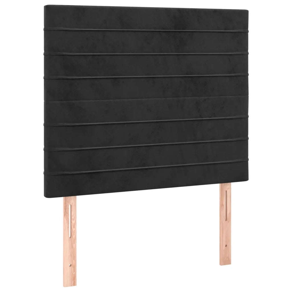 Testiera | Testata Nera 90x5x118/128 cm Velluto