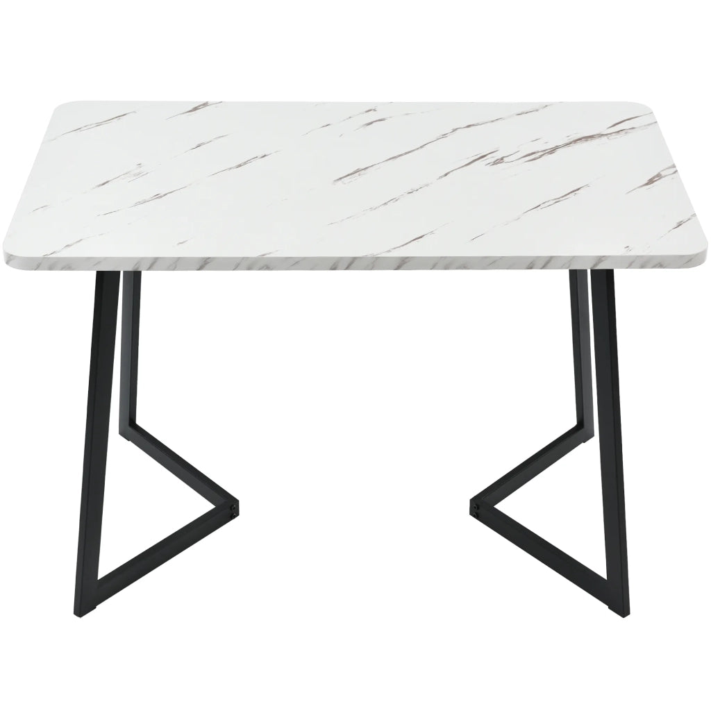 Set tavolo da pranzo rettangolare 117x68 cm con 4 sedie, velluto beige motivo diamante, gambe nere regolabili