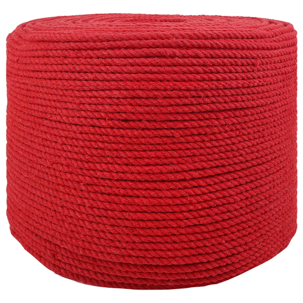Corda | Fune di Cotone 25 m 6 Rosso 100% Cotone