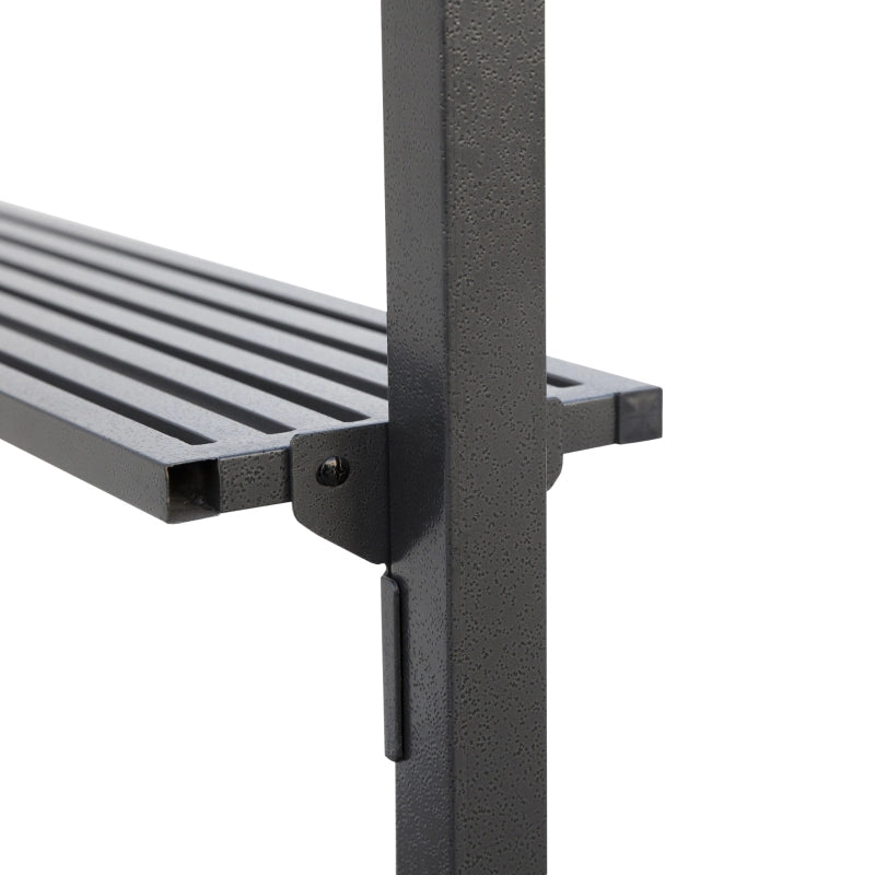 Gazebo per barbecue con tetto in PC resistente alla pioggia e ai raggi UV; due ripiani laterali; 240 × 150 × 250 cm