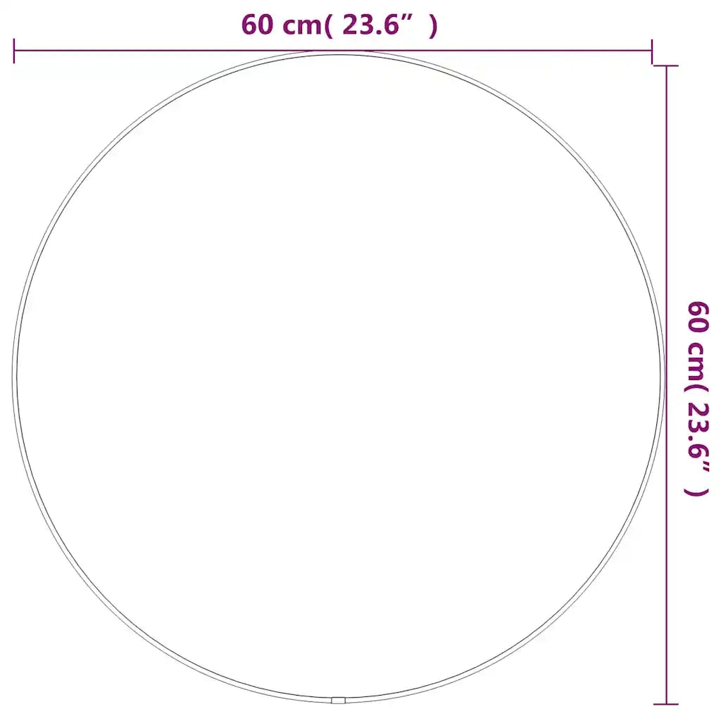 Specchio da Parete | Specchio decorativo Argento ? 60 cm Rotondo